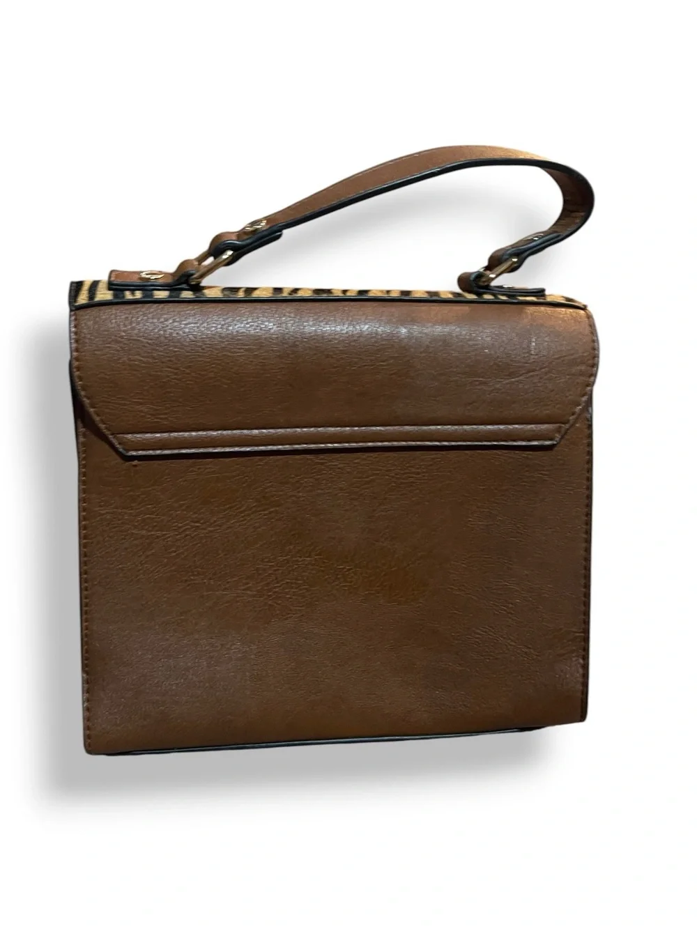 Dune London Zebra Calf Hair Brown Satchel Bag